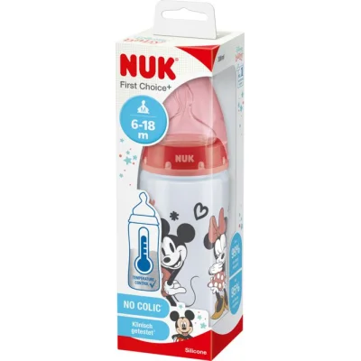 NUK bočica FC+ sa indikatorom temperature, 300 ml, Minnie Mouse