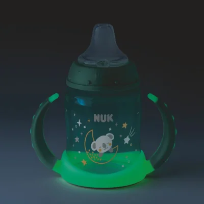 NUK boca za učiti piti, svijetli u mraku, 150 ml, zelena
